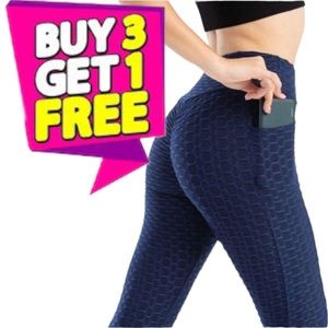 Women's High Waisted Leggings Slimming Scrunch Booty Ruched Butt Lift Yoga Pants